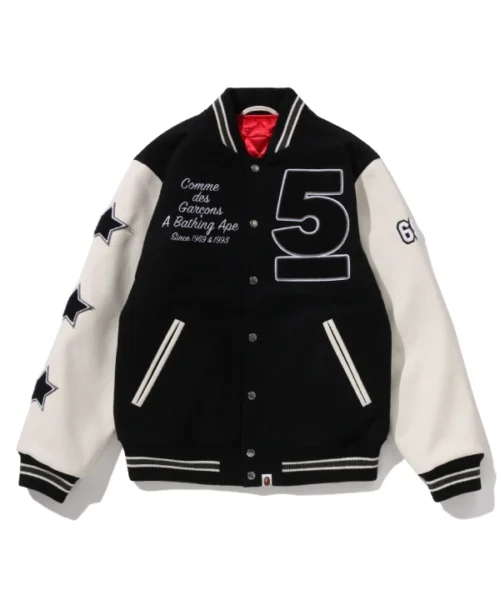 A BATHING APE x COMME des GARCONS OSAKA Varsity Jacket