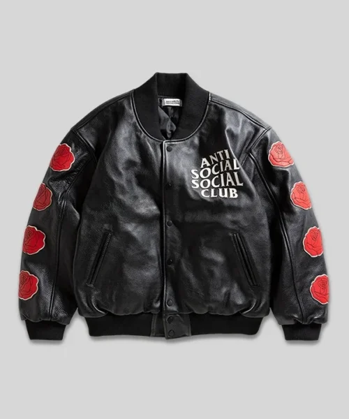 ASSC Petal To The Metal Leather Varsity Jacket