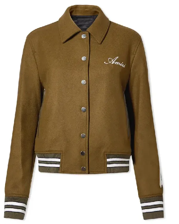 Amiri Bones Letterman Varsity Bomber Jacket for sale