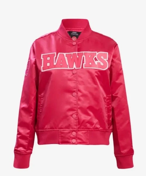 Atlanta Hawks Triple Pink Varsity Jacket