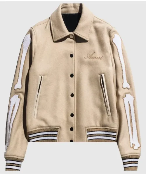 Buy Amiri Bones Letterman Varsity Bomber Jacket