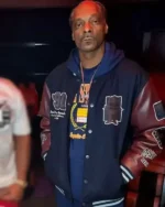Buy Iz It a Crime_ Snoop Dogg Joy Song 2025 Blue and Brown Varsity Jacket Sale