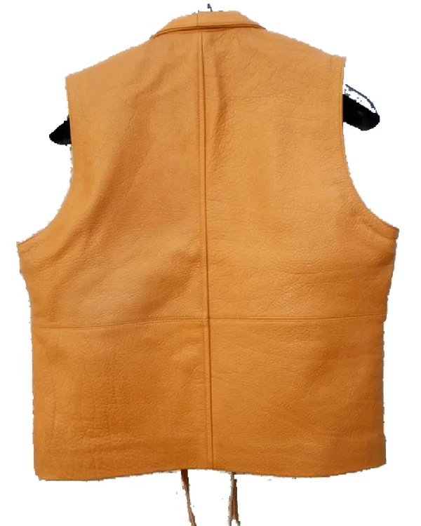 Buy Lorne Greene Bonanza Ben Brown Back Cartwright Brown Leather Vest Sale