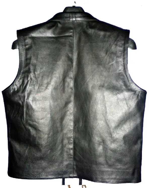 Buy Lorne Greene Bonanza Ben Cartwright Brown Leather Vest Sale Black Back