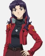Buy Neon Genesis Evangelion Misato Katsuragi Cosplay Red Leather Jacket