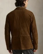 Buy Polo Ralph Lauren Antique Smith Brown Suede Jacket Sale Back