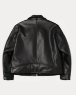 Buy Stussy Black Leather Classic Biker Jacket