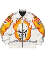 Buy Vanson Leathers Supreme Ghost Rider Jacket White For Sale