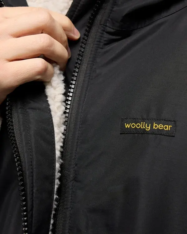 Buy Woolly Bear Shearling Jacket Coat Black For Sale Ykk Zippar
