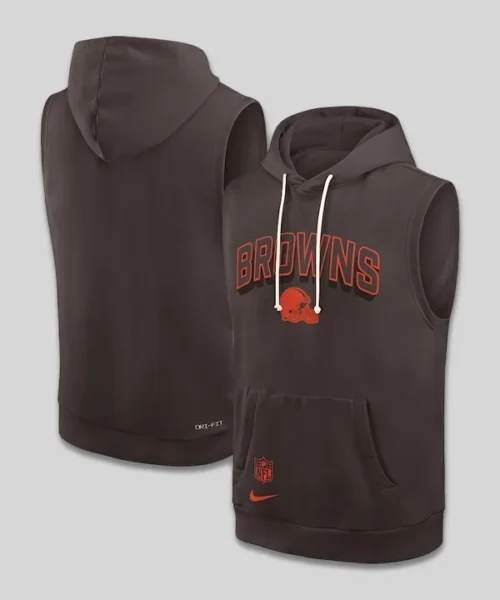 Cleveland Browns Sideline Sleeveless Hoodie