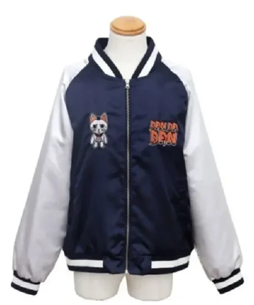 Dandadan Souvenir Satin Varsity Bomber Jacket