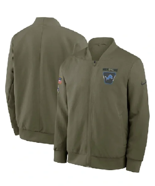 Detroit Lions 2025 Salute To Service Bomber Jacket