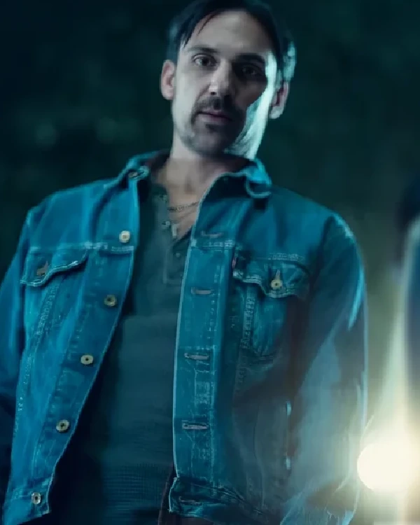 Henry Lloyd-Hughes The Thursday Murder Club Denim Jacket