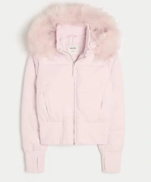Hollister Pink Puffer Jacket