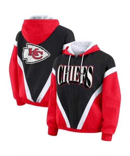 Kansas City Chiefs Erin Andrews Retro Crinkle Full-Zip Hoodie