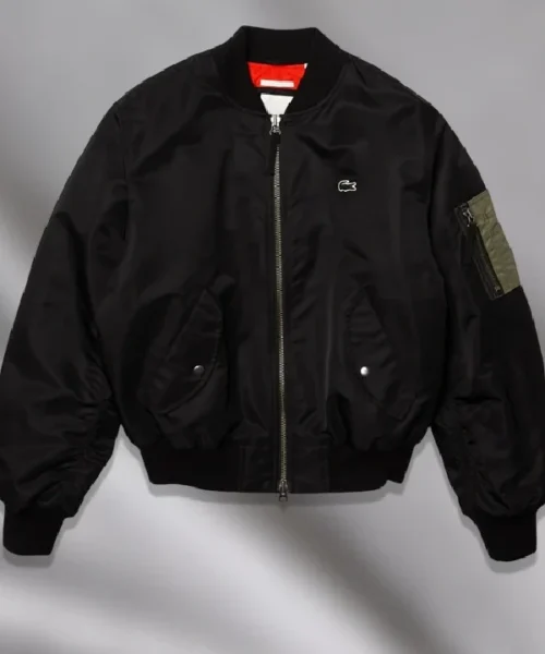 Lacoste Oversized Contrast Bomber Jacket