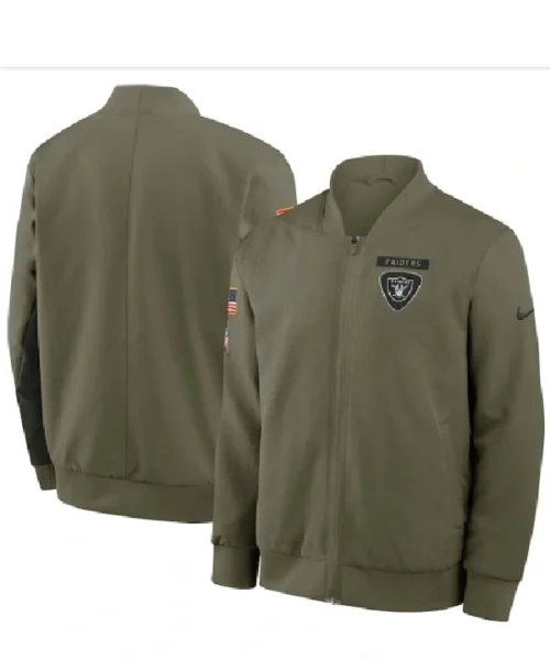 Las Vegas Raiders 2025 Salute To Service Bomber Jacket