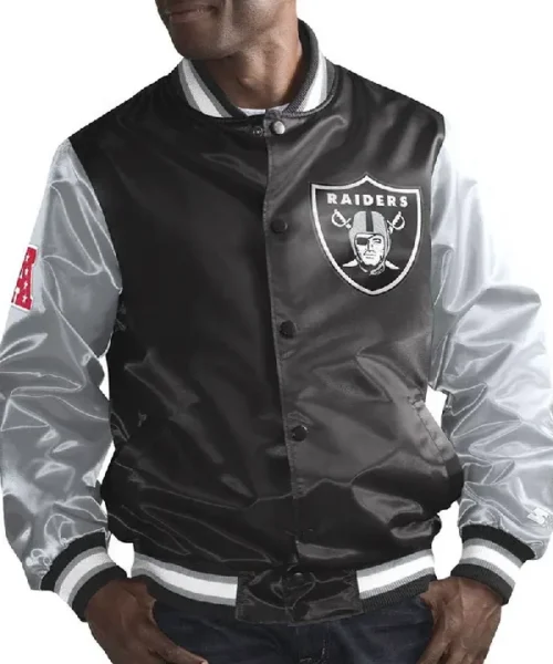 Las Vegas Raiders Black and Silver Jacket
