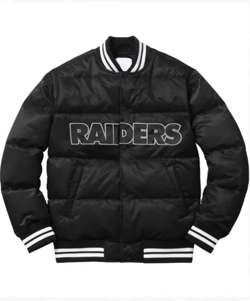 Las Vegas Raiders Bubble Black Varsity Jacket