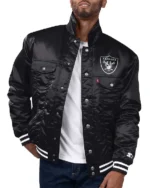 Las Vegas Raiders Silver Tab Trucker Jacket