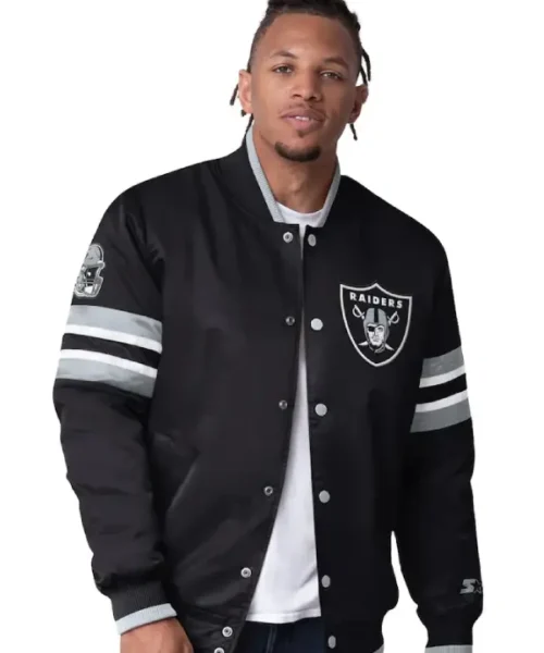 Las Vegas Raiders Starter Black Scout I Varsity Jacket