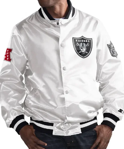 Las Vegas Raiders White Fill Jacket