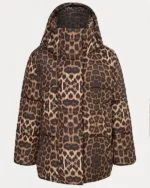 Leopard Print Shower Resistant Short Coat