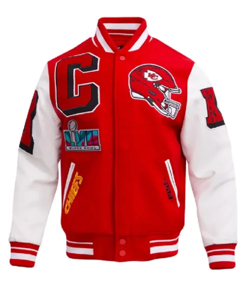 Mashup Rib Kansas City Chiefs Varsity Wool_Leather Jacket
