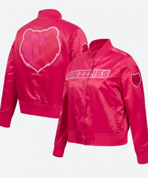 Memphis Grizzlies Varsity Triple Pink Jacket