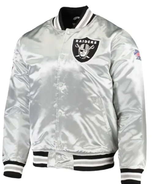 Men’s Raiders Las Vegas Super Bowl XI Silver Jacket