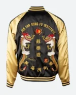 Mike Estime JFGF Institute Embroidered Black & Golden Bomber Jacket Back
