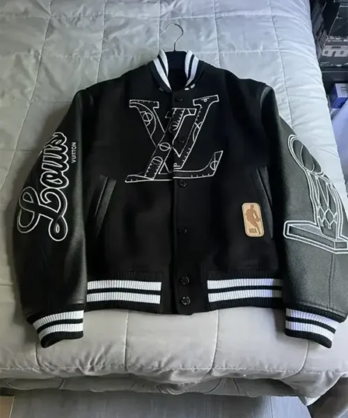 NBA Louis Vuitton Black Varsity Jacket