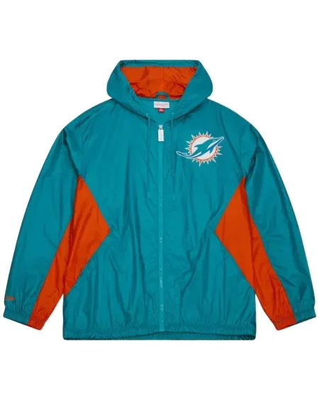 NFL Aqua Miami Dolphins Playmaker Windbreaker Jacket
