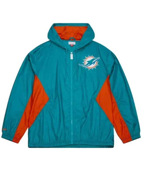 NFL Aqua Miami Dolphins Playmaker Windbreaker Jacket