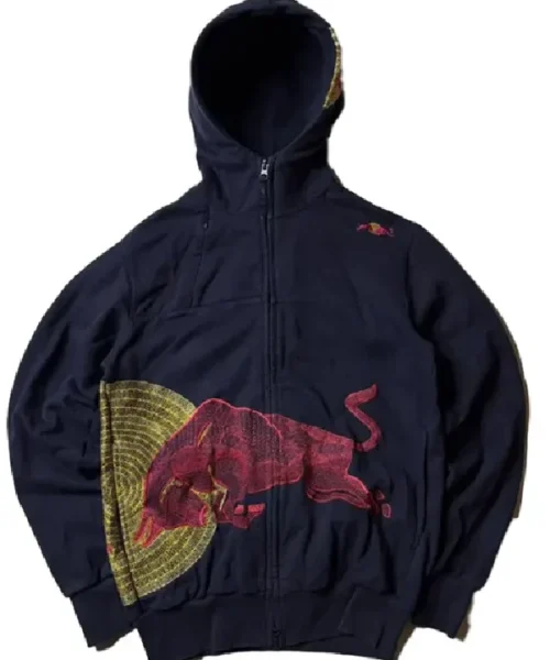 Navy Vintage Red Bull Big Logo Racing Hoodie