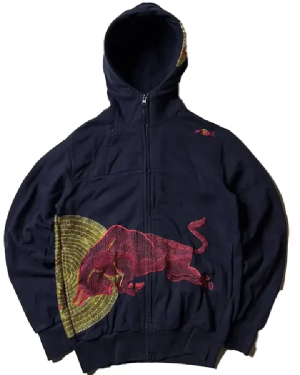 Navy Vintage Red Bull Big Logo Racing Hoodie