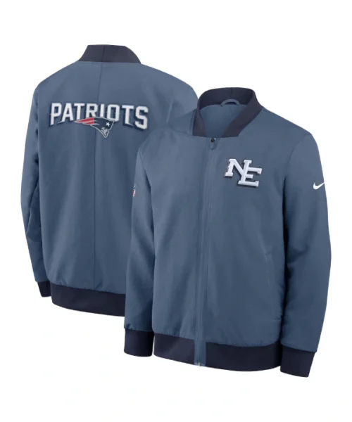 New England Patriots Nike 2025 Rivalries Sideline Bomber Jacket