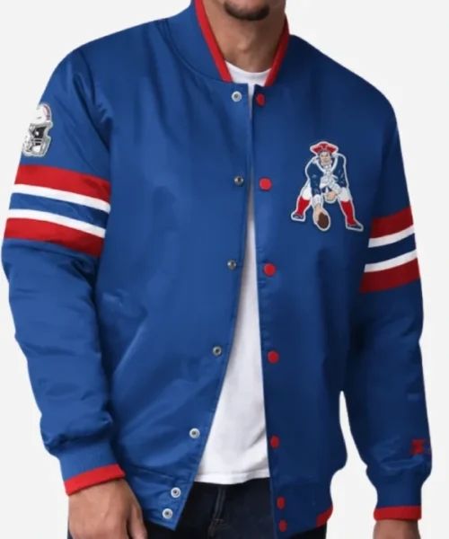 New England Patriots Satin Varsity Jacket