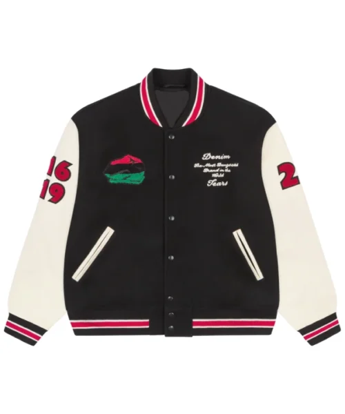 New Denim Tears Peace Wreath Varsity Jacket