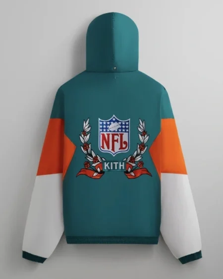 New ProjectKith 47 For The NFL_ Dolphins Quarter Zip Anorak With Hoodie