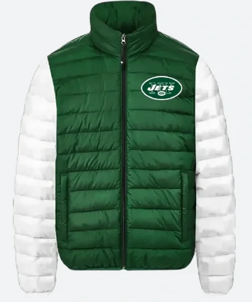 Order New York Jets Full-Zip Green & White Puffer Jacket For Sale