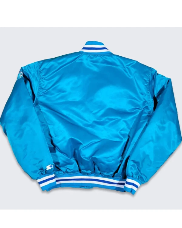 Order Starter Blue Charlotte Hornets 90s Full-Snap Satin Jacket Sale