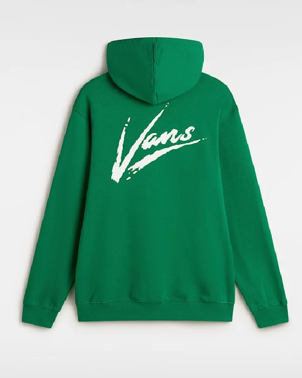 Order Vans Dettori Loose Red & Green Pullover Hoodie Sale Green Back