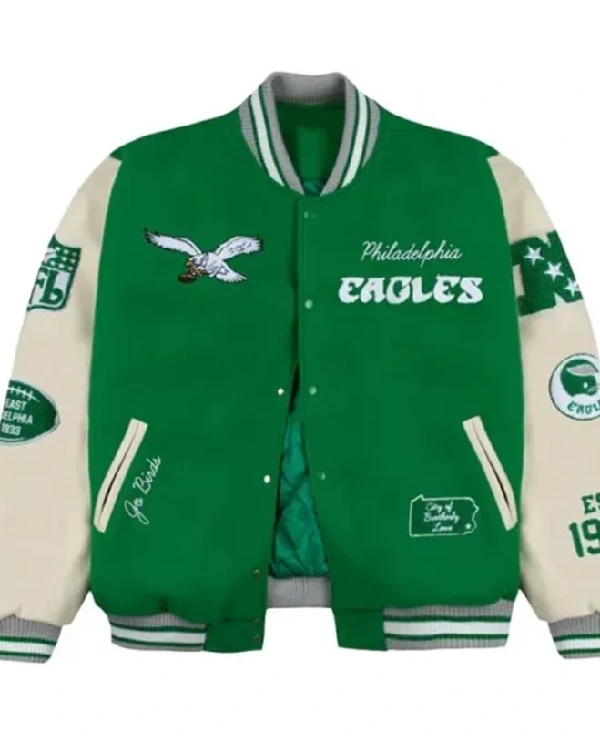 Philadelphia Eagles Go Birds Letterman Varsity Jacket