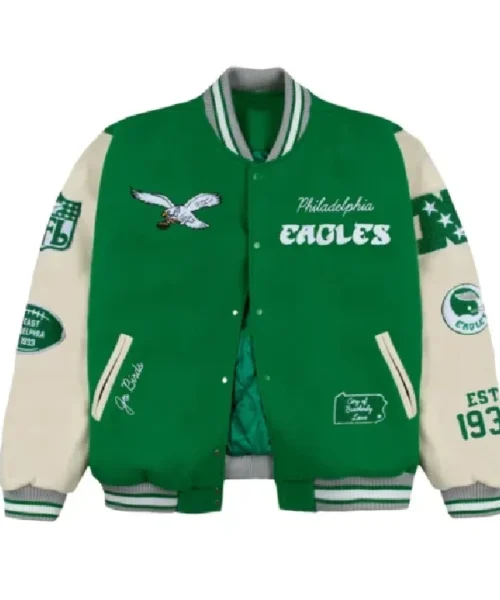 Philadelphia Eagles Green And Black Throwback Jacket