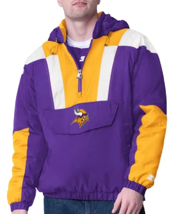 Purple Minnesota Vikings Charger Half-Zip Pullover Jacket