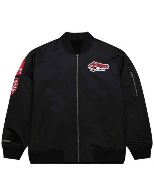 San Jose Earthquakes Black Bomber Zipper Jacket