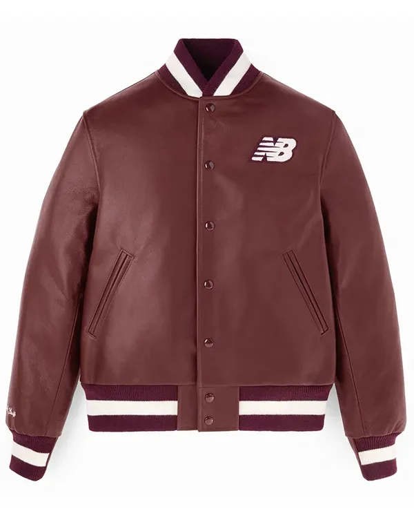 Shop 2025 The US Open Tennis Player Coco Gauff Brown Leather Bomber Varsity Jacket