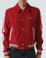 Shop Amiri Bones Letterman Varsity Bomber Jacket sale