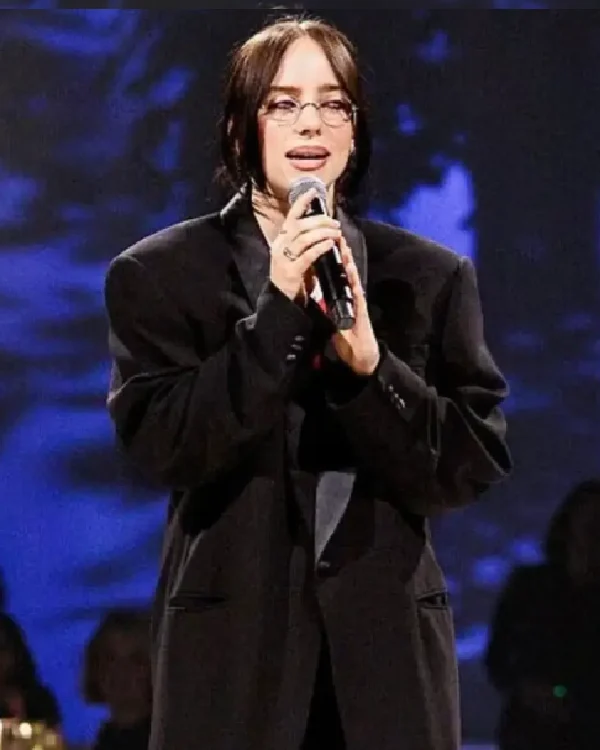 Shop Billie Eilish Nat Gala 2025 Black Blazer For Sale